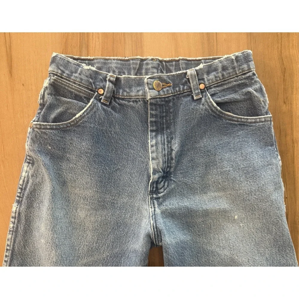 Wrangler 1013MWZ Slim Cowboy Cut Jeans Light Blue Distressed Farm Worn 28x30